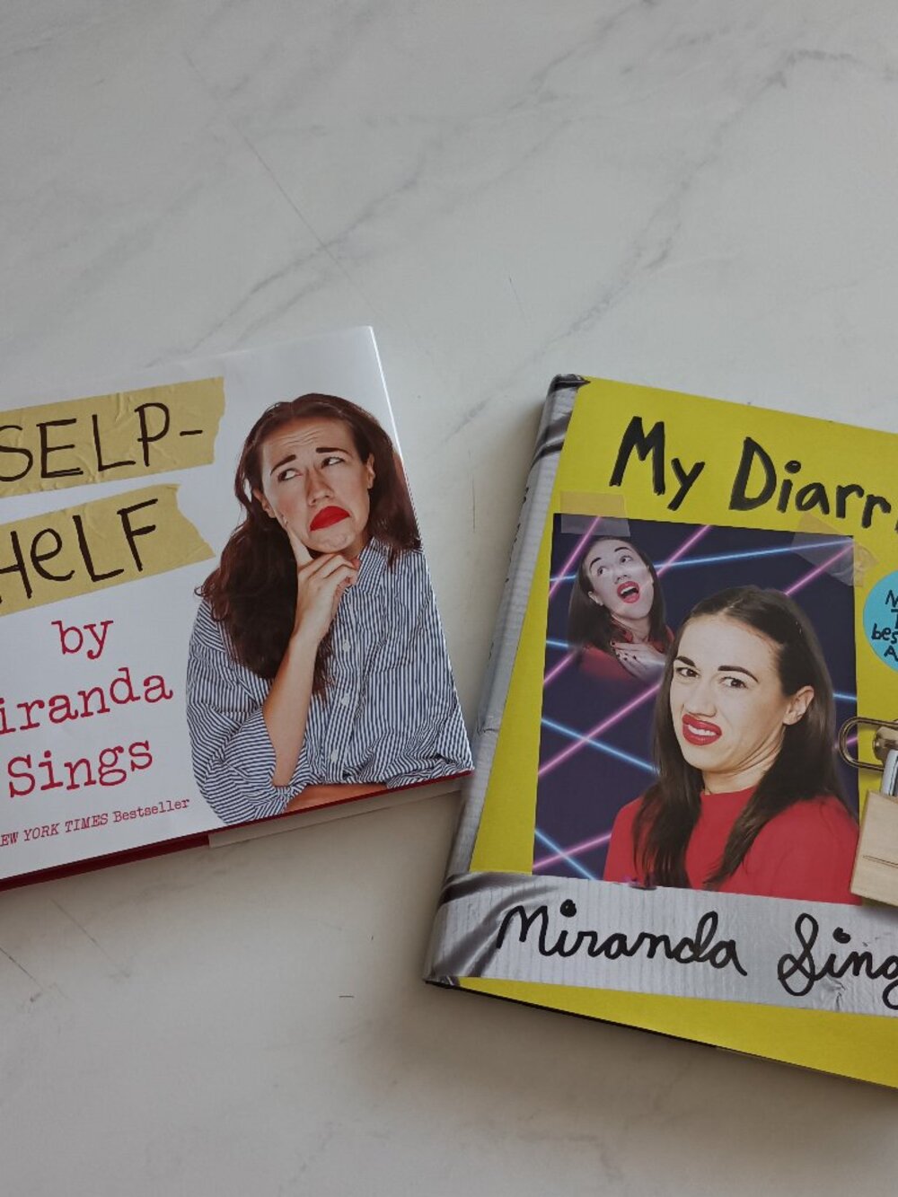 Miranda Sings 2-Book Bundle Hardback Dustjackets "My Diarrhe" "Selp-Helf" NWOT